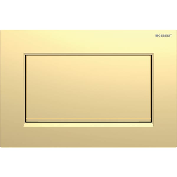 GEBERIT Sigma10 (ex Sigma30) Betätigungsplatte für Spül-Stopp-Spülung, Square, verschraubbar #115.893.45.1 - vergoldet