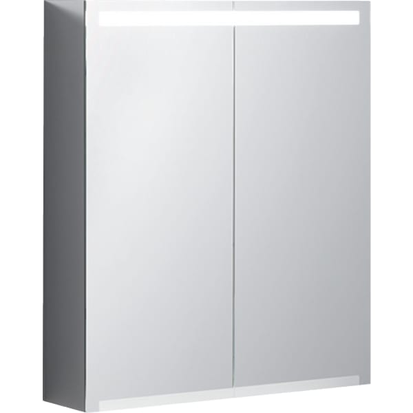 GEBERIT Option Spiegelschrank mit Beleuchtung und zwei Türen #500.582.00.1 - Korpus: außen verspiegelt Türen: innen und außen verspiegelt