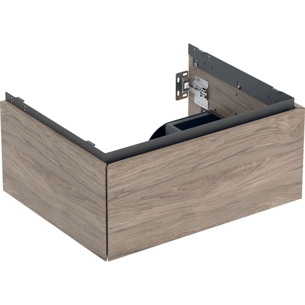 GEBERIT ONE Unterschrank für Waschtisch, mit einer Schublade #505.071.00.6 - Nussbaum hickory / Melamin Holzstruktur