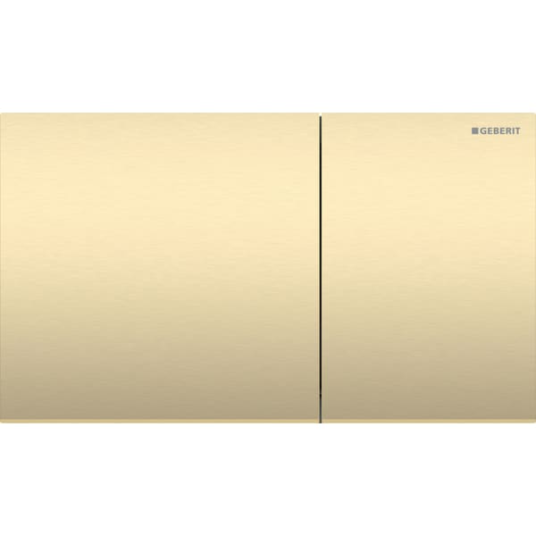 GEBERIT Sigma70 Betätigungsplatte für 2-Mengen-Spülung messingfarben / gebürstet, easy-to-clean-beschichtet 115.622.QF.1