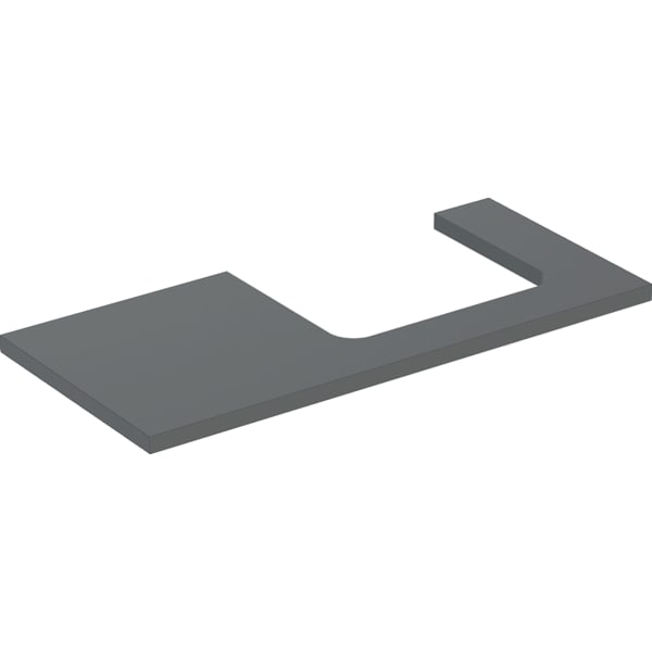 GEBERIT ONE Waschtischplatte mit Ausschnitt, für Aufsatzwaschtisch rechteckig #505.324.00.3 - lava / lackiert matt
