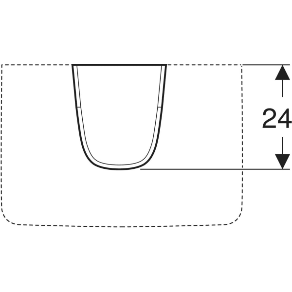GEBERIT Renova Compact Halbsäule #296250000 - weiß