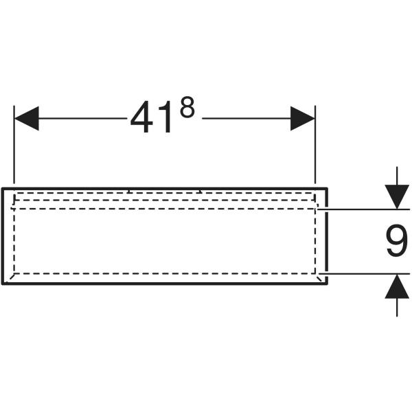 GEBERIT Wandbox rechteckig #502.322.01.3 - weiß / lackiert matt