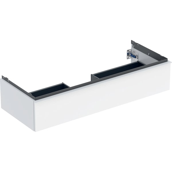 GEBERIT iCon Unterschrank für Waschtisch, mit einer Schublade #502.313.01.1 - Korpus und Front: weiß / lackiert hochglänzend Griff: weiß / pulverbeschichtet matt