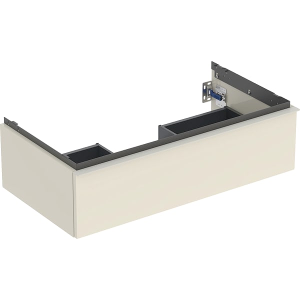 GEBERIT iCon Unterschrank für Waschtisch, mit einer Schublade #502.312.JL.1 - Korpus und Front: sand-grau / lackiert hochglänzend Griff: sand-grau / pulverbeschichtet matt