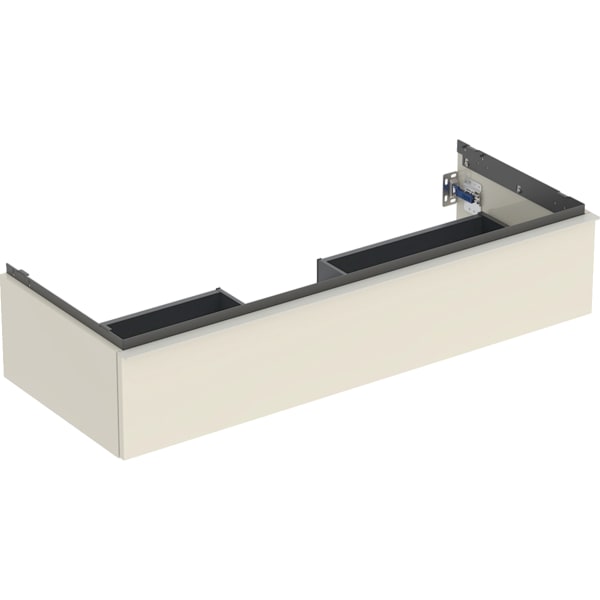 GEBERIT iCon Unterschrank für Waschtisch, mit einer Schublade #502.313.JL.1 - Korpus und Front: sand-grau / lackiert hochglänzend Griff: sand-grau / pulverbeschichtet matt