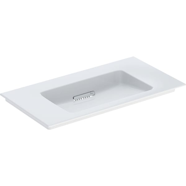 GEBERIT ONE Möbelwaschtisch CleanDrain #505.005.00.1 - Waschtisch: weiß / KeraTect Blende: weiß glänzend
