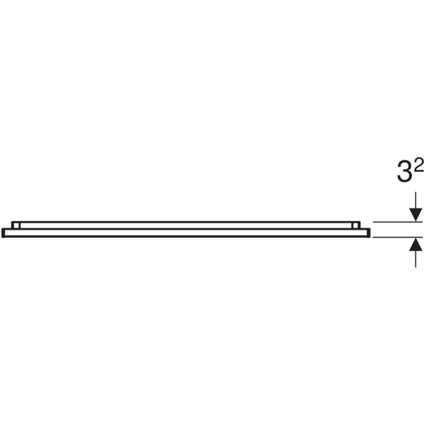 GEBERIT Option Plus Square Lichtspiegel mit direkter und indirekter Beleuchtung #502.782.00.1 - Aluminium eloxiert