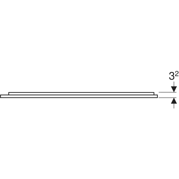 GEBERIT Option Plus Square Lichtspiegel mit direkter und indirekter Beleuchtung #502.783.00.1 - Aluminium eloxiert
