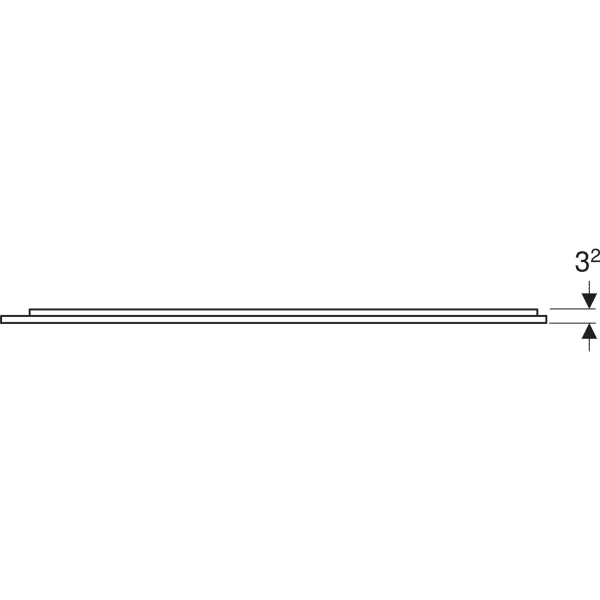 GEBERIT Option Plus Square Lichtspiegel mit direkter und indirekter Beleuchtung #502.785.00.1 - Aluminium eloxiert