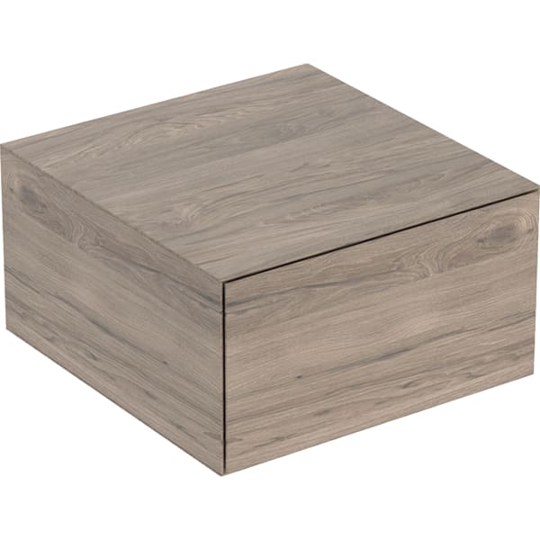 GEBERIT ONE Seitenschrank mit einer Schublade #505.078.00.6 - Nussbaum hickory / Melamin Holzstruktur