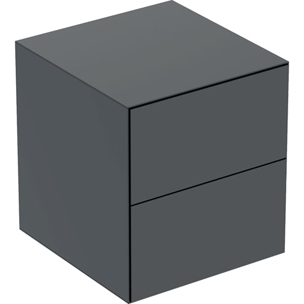 GEBERIT ONE Seitenschrank mit zwei Schubladen #505.077.00.8 - schwarz matt