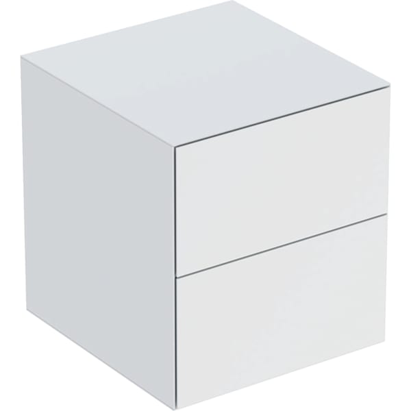 GEBERIT ONE Seitenschrank mit zwei Schubladen #505.077.00.2 - weiß / lackiert matt