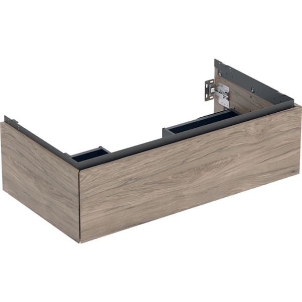 GEBERIT ONE Unterschrank für Waschtisch, mit einer Schublade #505.073.00.6 - Nussbaum hickory / Melamin Holzstruktur