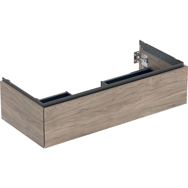 GEBERIT ONE Unterschrank für Waschtisch, mit einer Schublade #505.074.00.6 - Nussbaum hickory / Melamin Holzstruktur