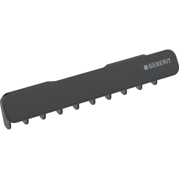 GEBERIT ONE Ablaufblende mit Kammeinsatz, Magnetbefestigung #505.082.14.1 - schwarz matt / easy-to-clean-beschichtet