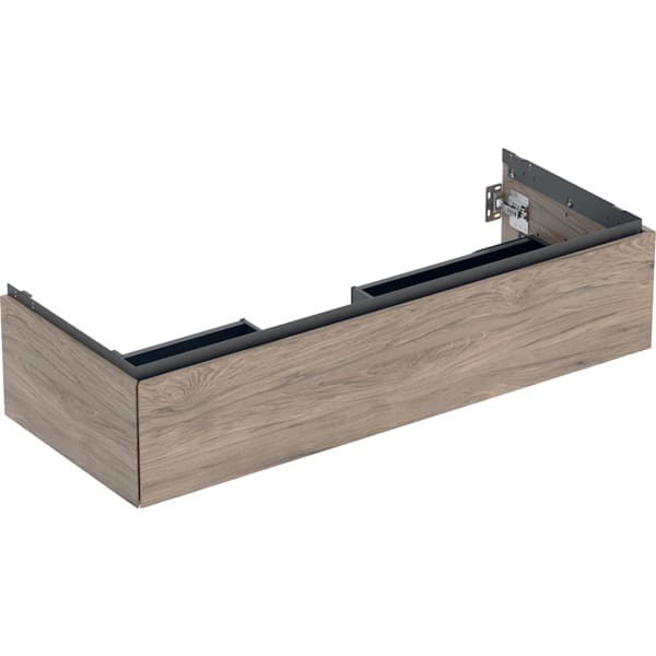 GEBERIT ONE Unterschrank für Waschtisch, mit einer Schublade #505.075.00.6 - Nussbaum hickory / Melamin Holzstruktur