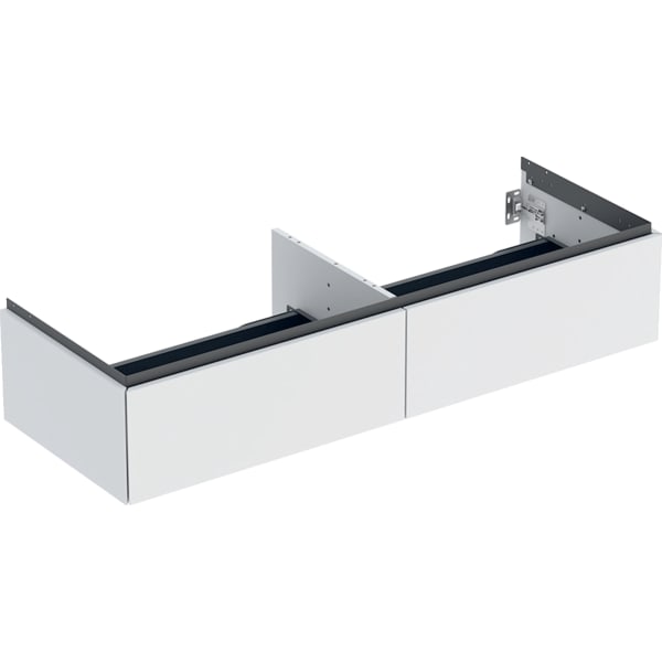 GEBERIT ONE Unterschrank für Aufsatzwaschtisch, mit zwei Schubladen #505.076.00.2 - weiß / lackiert matt