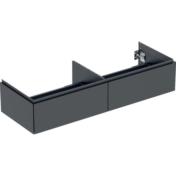GEBERIT ONE Unterschrank für Aufsatzwaschtisch, mit zwei Schubladen #505.076.00.8 - schwarz / lackiert matt