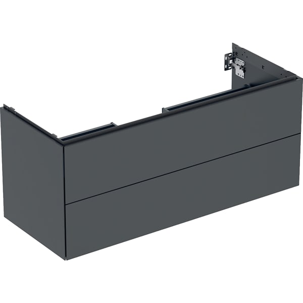 GEBERIT ONE Unterschrank für Waschtisch, mit zwei Schubladen #505.265.00.8 - schwarz / lackiert matt