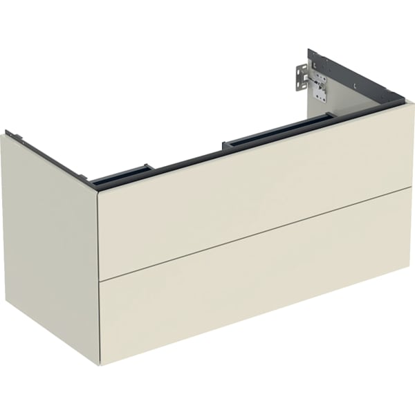 GEBERIT ONE Unterschrank für Waschtisch, mit zwei Schubladen #505.264.00.4 - sandgrau / lackiert hochglänzend