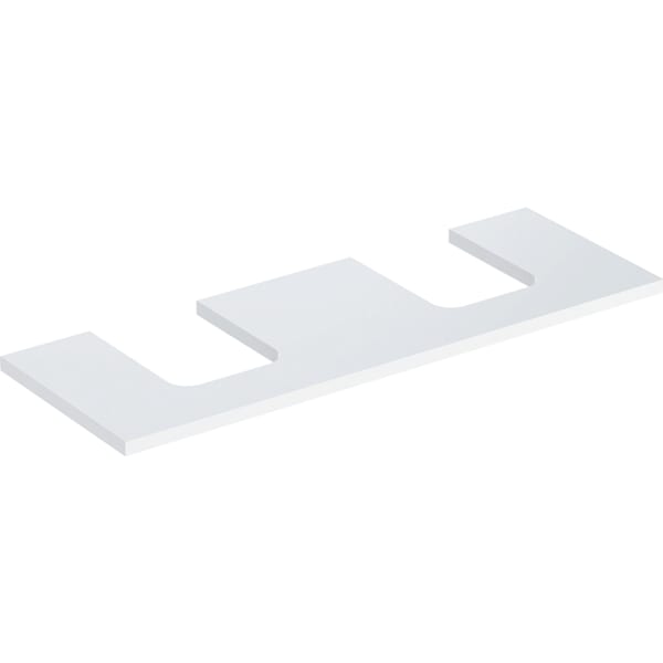 GEBERIT ONE Waschtischplatte mit Ausschnitt, für Aufsatzwaschtisch Schalenform #505.276.00.1 - weiß / lackiert hochglänzend