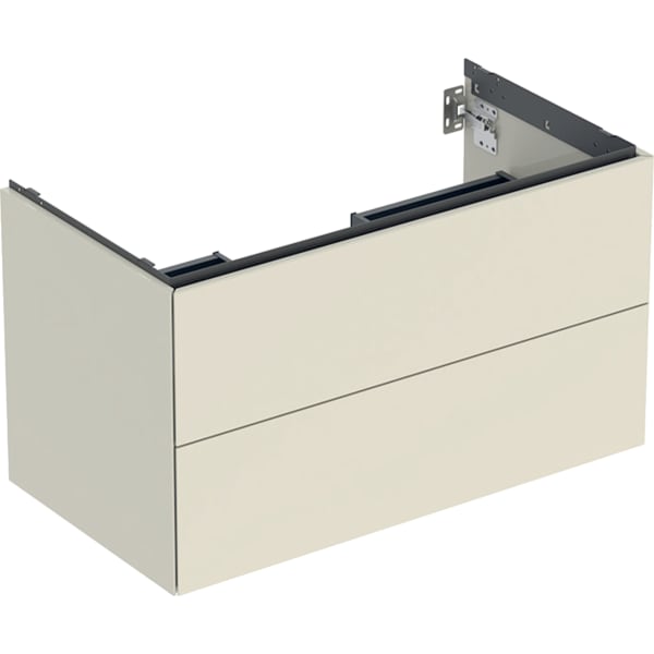 GEBERIT ONE Unterschrank für Waschtisch, mit zwei Schubladen #505.263.00.4 - sandgrau / lackiert hochglänzend