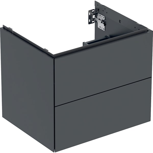 GEBERIT ONE Unterschrank für Waschtisch, mit zwei Schubladen #505.261.00.8 - schwarz / lackiert matt
