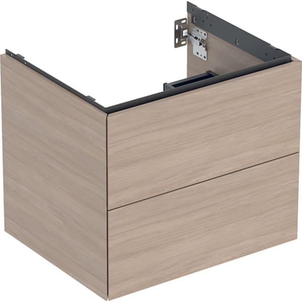 GEBERIT ONE Unterschrank für Waschtisch, mit zwei Schubladen #505.261.00.5 - Eiche / Melamin Holzstruktur