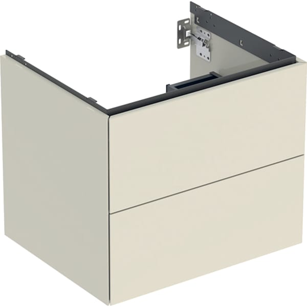 GEBERIT ONE Unterschrank für Waschtisch, mit zwei Schubladen #505.261.00.4 - sandgrau / lackiert hochglänzend
