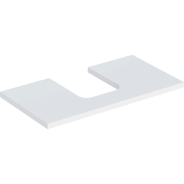 GEBERIT ONE Waschtischplatte mit Ausschnitt, für Aufsatzwaschtisch Schalenform #505.272.00.2 - weiß / lackiert matt