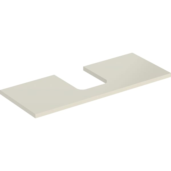 GEBERIT ONE Waschtischplatte mit Ausschnitt, für Aufsatzwaschtisch Schalenform #505.275.00.4 - sandgrau / lackiert hochglänzend