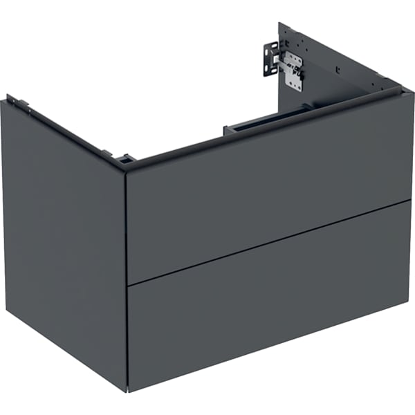 GEBERIT ONE Unterschrank für Waschtisch, mit zwei Schubladen #505.262.00.8 - schwarz / lackiert matt