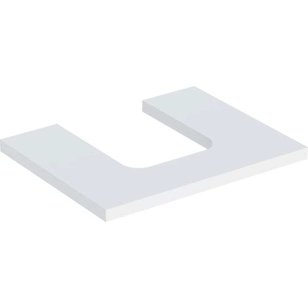 GEBERIT ONE Waschtischplatte mit Ausschnitt, für Aufsatzwaschtisch Schalenform #505.271.00.2 - weiß / lackiert matt