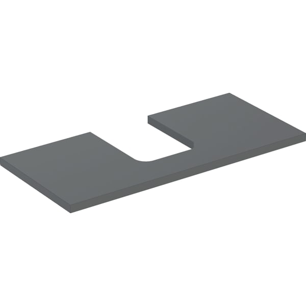 GEBERIT ONE Waschtischplatte mit Ausschnitt, für Aufsatzwaschtisch Schalenform #505.274.00.3 - lava / lackiert matt