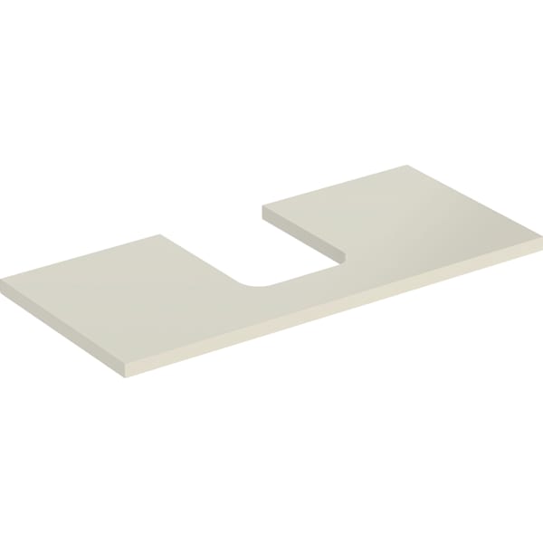 GEBERIT ONE Waschtischplatte mit Ausschnitt, für Aufsatzwaschtisch Schalenform #505.274.00.4 - sandgrau / lackiert hochglänzend
