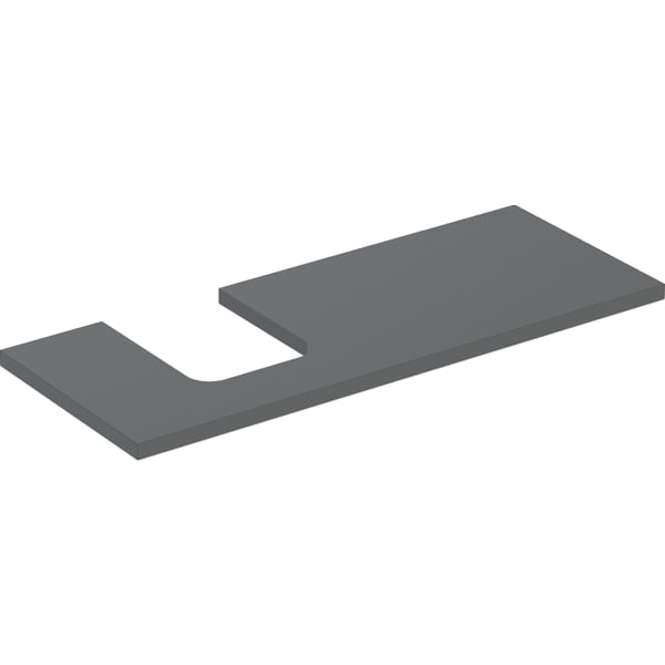 GEBERIT ONE Waschtischplatte mit Ausschnitt, für Aufsatzwaschtisch Schalenform #505.295.00.3 - lava / lackiert matt
