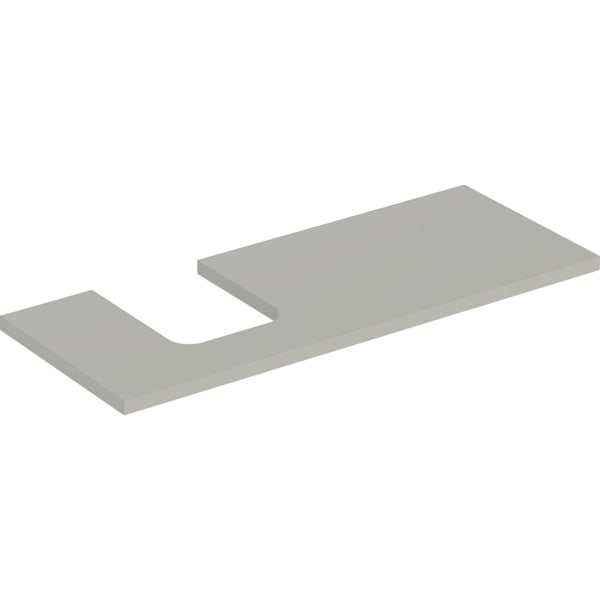 GEBERIT ONE Waschtischplatte mit Ausschnitt, für Aufsatzwaschtisch Schalenform #505.295.00.7 - greige / lackiert matt