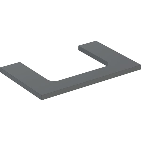 GEBERIT ONE Waschtischplatte mit Ausschnitt, für Aufsatzwaschtisch rechteckig #505.282.00.3 - lava / lackiert matt