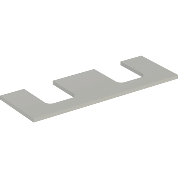 GEBERIT ONE Waschtischplatte mit Ausschnitt, für Aufsatzwaschtisch Schalenform #505.276.00.7 - greige / lackiert matt