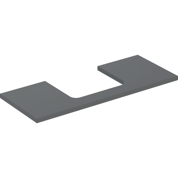 GEBERIT ONE Waschtischplatte mit Ausschnitt, für Aufsatzwaschtisch rechteckig #505.285.00.3 - lava / lackiert matt