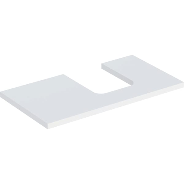 GEBERIT ONE Waschtischplatte mit Ausschnitt, für Aufsatzwaschtisch Schalenform #505.313.00.2 - weiß / lackiert matt