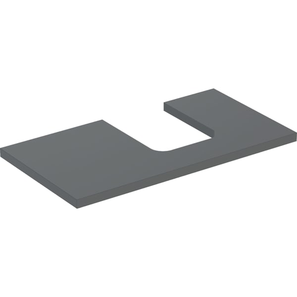GEBERIT ONE Waschtischplatte mit Ausschnitt, für Aufsatzwaschtisch Schalenform #505.313.00.3 - lava / lackiert matt