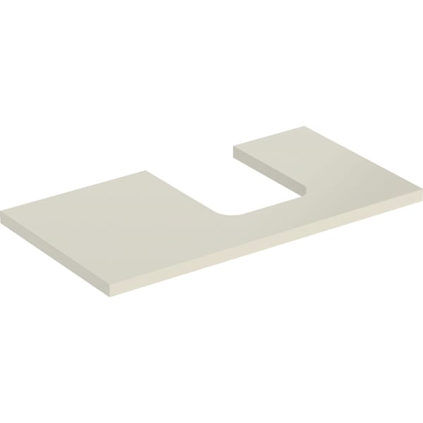 GEBERIT ONE Waschtischplatte mit Ausschnitt, für Aufsatzwaschtisch Schalenform #505.313.00.4 - sandgrau / lackiert hochglänzend