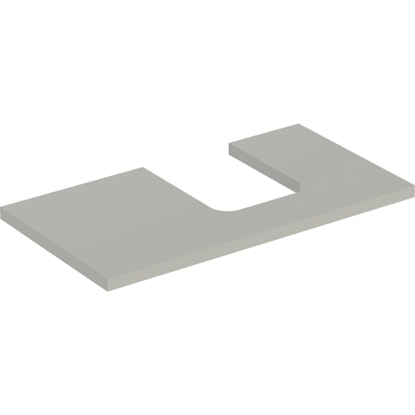 GEBERIT ONE Waschtischplatte mit Ausschnitt, für Aufsatzwaschtisch Schalenform #505.313.00.7 - greige / lackiert matt