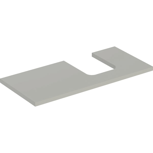 GEBERIT ONE Waschtischplatte mit Ausschnitt, für Aufsatzwaschtisch Schalenform #505.314.00.7 - greige / lackiert matt