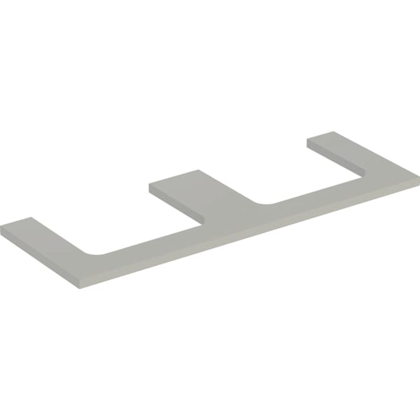 GEBERIT ONE Waschtischplatte mit Ausschnitt, für Aufsatzwaschtisch rechteckig #505.286.00.7 - greige / lackiert matt
