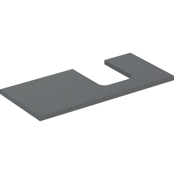 GEBERIT ONE Waschtischplatte mit Ausschnitt, für Aufsatzwaschtisch Schalenform #505.314.00.3 - lava / lackiert matt