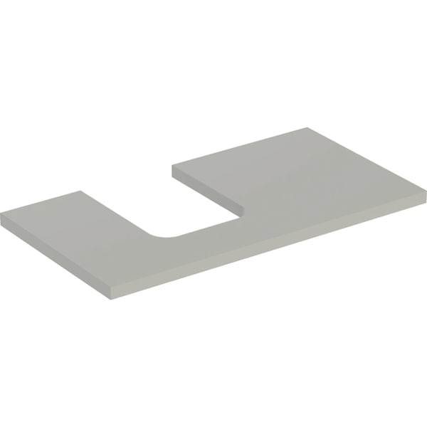 GEBERIT ONE Waschtischplatte mit Ausschnitt, für Aufsatzwaschtisch Schalenform #505.293.00.7 - greige / lackiert matt