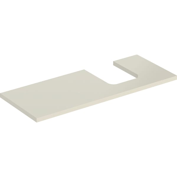 GEBERIT ONE Waschtischplatte mit Ausschnitt, für Aufsatzwaschtisch Schalenform #505.315.00.4 - sandgrau / lackiert hochglänzend
